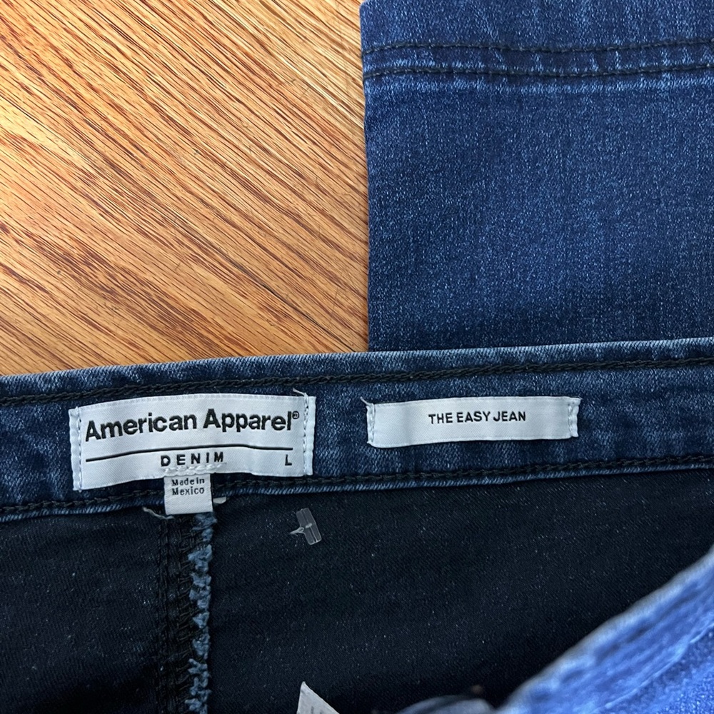 American Apparel Women's Dark Blue easy Skinny Jeans - Picture 4 of 7